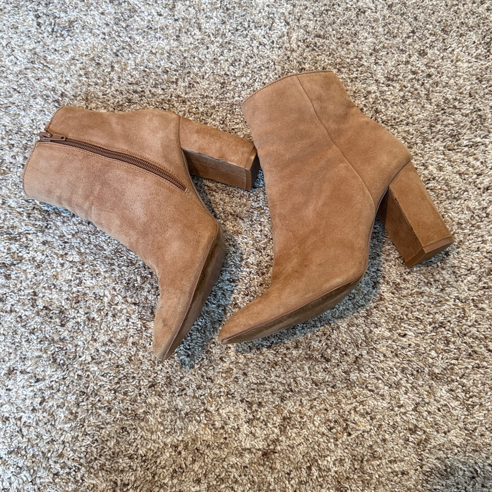 Suede Tan Booties - Picture 3 of 4
